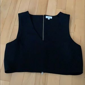Aritzia Wilfred Zipper Crop Top